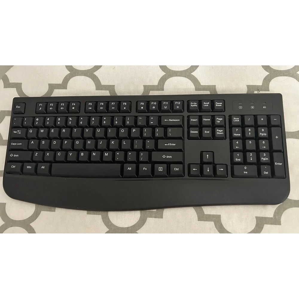 QUASIO Wireless Keyboard and Mouse Combo Full-Sized 2.4GH Comfortable for PC/Mac